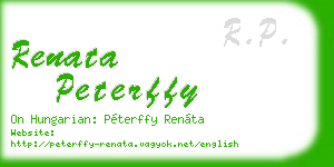 renata peterffy business card